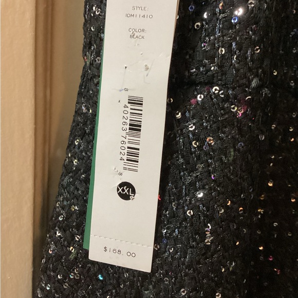 Women’s Aqua Black Sequin Dress- Size XXL- Bloomingdale’s- NWT- lined- - Picture 12 of 14